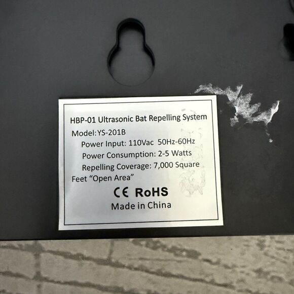 HBP-01 Briidea Ultrasonic Bat Repelling System Model YS-201B - Picture 6 of 7